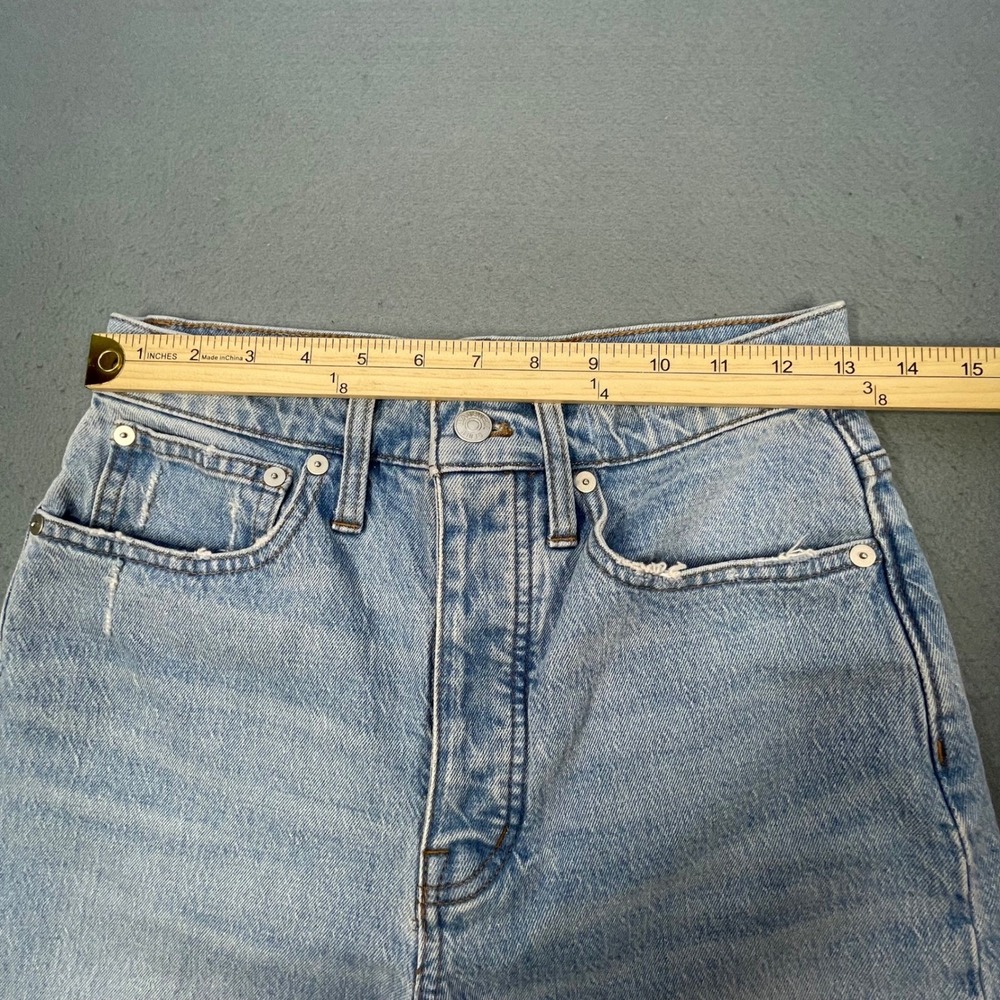 Madewell Light Blue Balloon Jeans High Rise Tapered Womens Size 25 - Picture 9 of 11